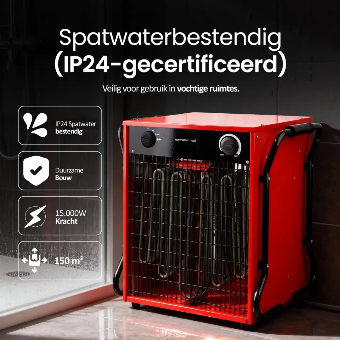 Emerio FH-117330 Power Ventilatorkachel 15000W - Rood