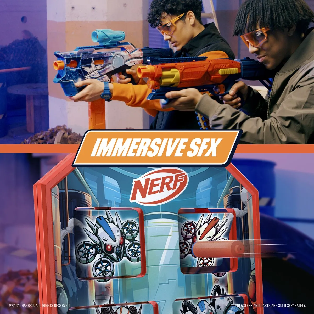Hasbro Nerf Robots Battle Arena WILD-0007 - 4 Panelen - Multicolor