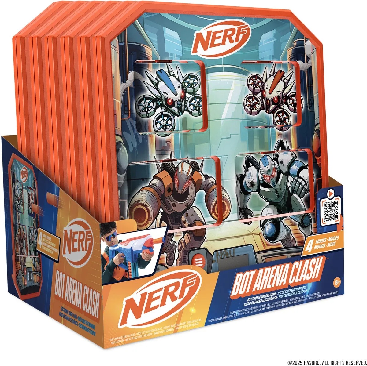 Hasbro Nerf Robots Battle Arena WILD-0007 - 4 Panelen - Multicolor