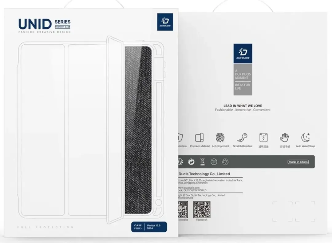 Dux Ducis Unid Tri-Fold Hoes Apple iPad Air 13 (2024) - Zwart