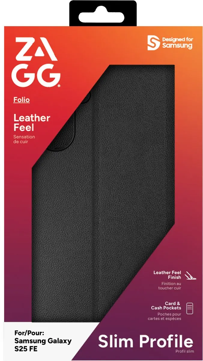 ZAGG Folio 702320652 Hoesje Samsung Galaxy S25 FE - Pasjeshouder - Zwart