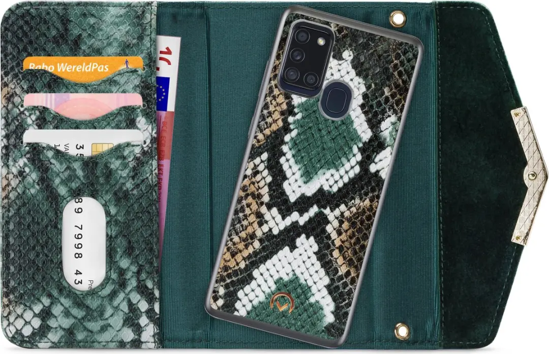 Mobilize 2in1 Gelly Velvet Clutch Samsung Galaxy A21s - 4 Stuks - Groen