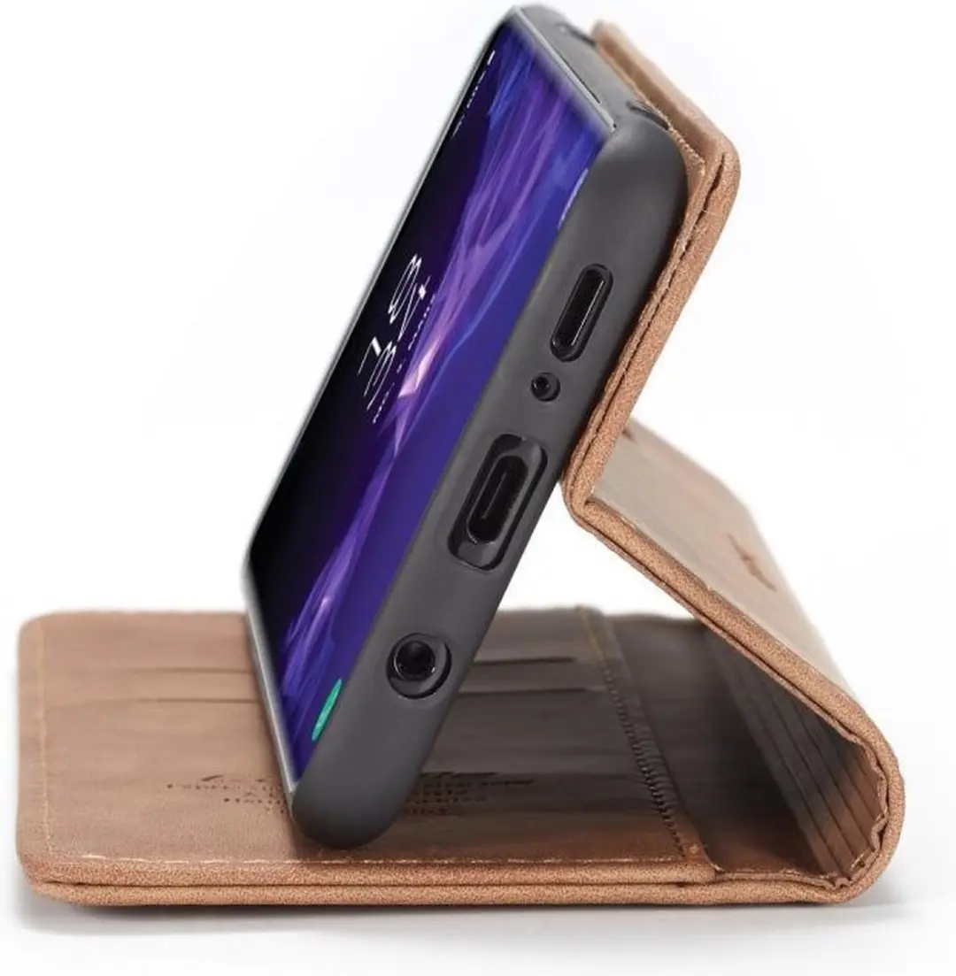 Caseme Book Case Samsung Galaxy S9+ - 2 Pasjes - Bruin