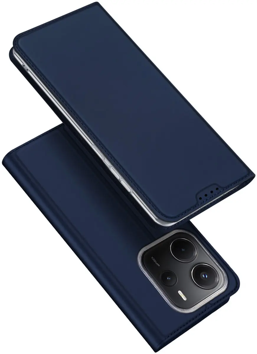Dux Ducis Slim Softcase Bookcase Xiaomi Redmi Note 14 4G - Donkerblauw