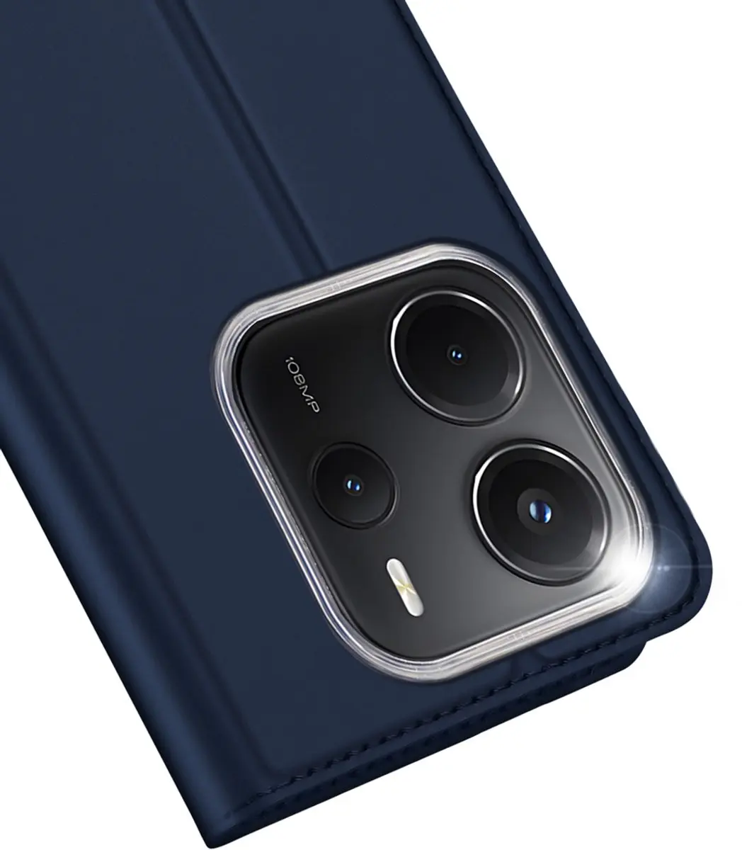 Dux Ducis Slim Softcase Bookcase Xiaomi Redmi Note 14 4G - Donkerblauw