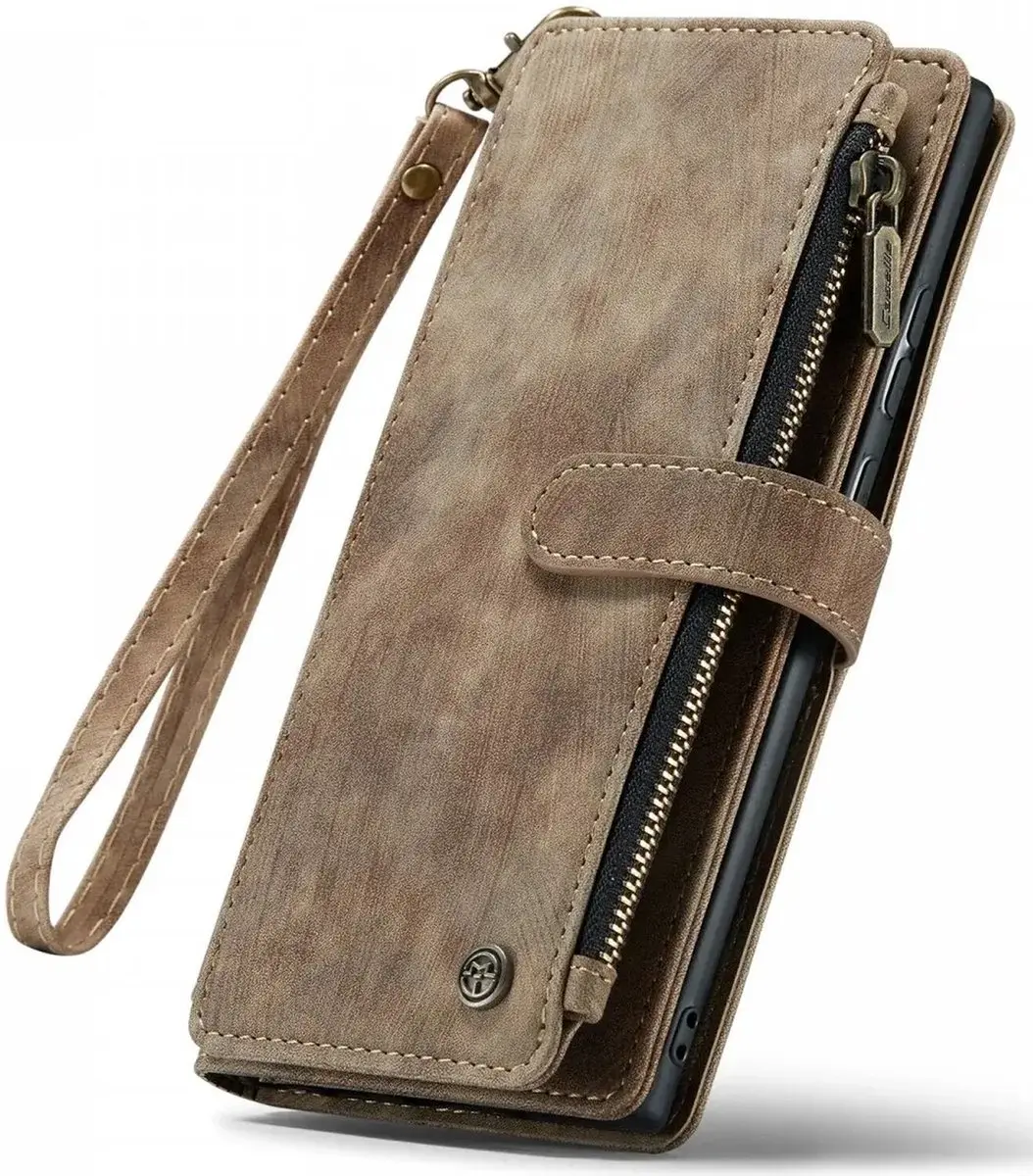 Caseme C30 Hoesje Samsung Galaxy S24 Ultra - Bruin