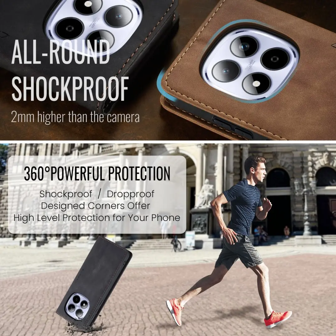 Caseme 013 Book Case Hoesje Xiaomi Redmi Note 15 Pro 5G - Zwart