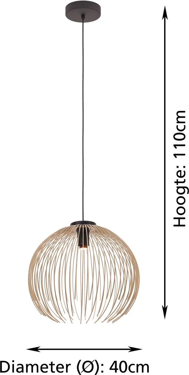 Eglo Venezuela-A Hanglamp E27 - Ø38,5cm - Zandkleur