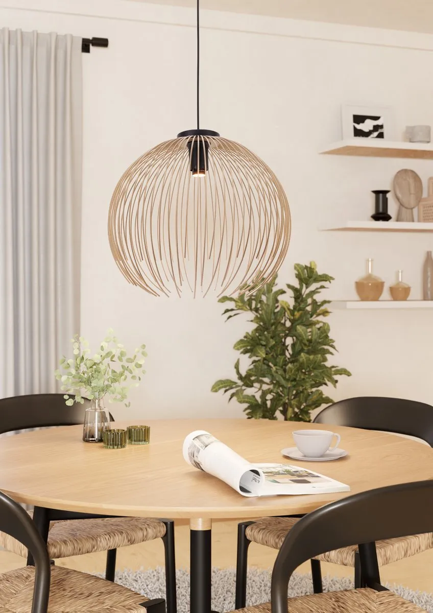 Eglo Venezuela-A Hanglamp E27 - Ø38,5cm - Zandkleur