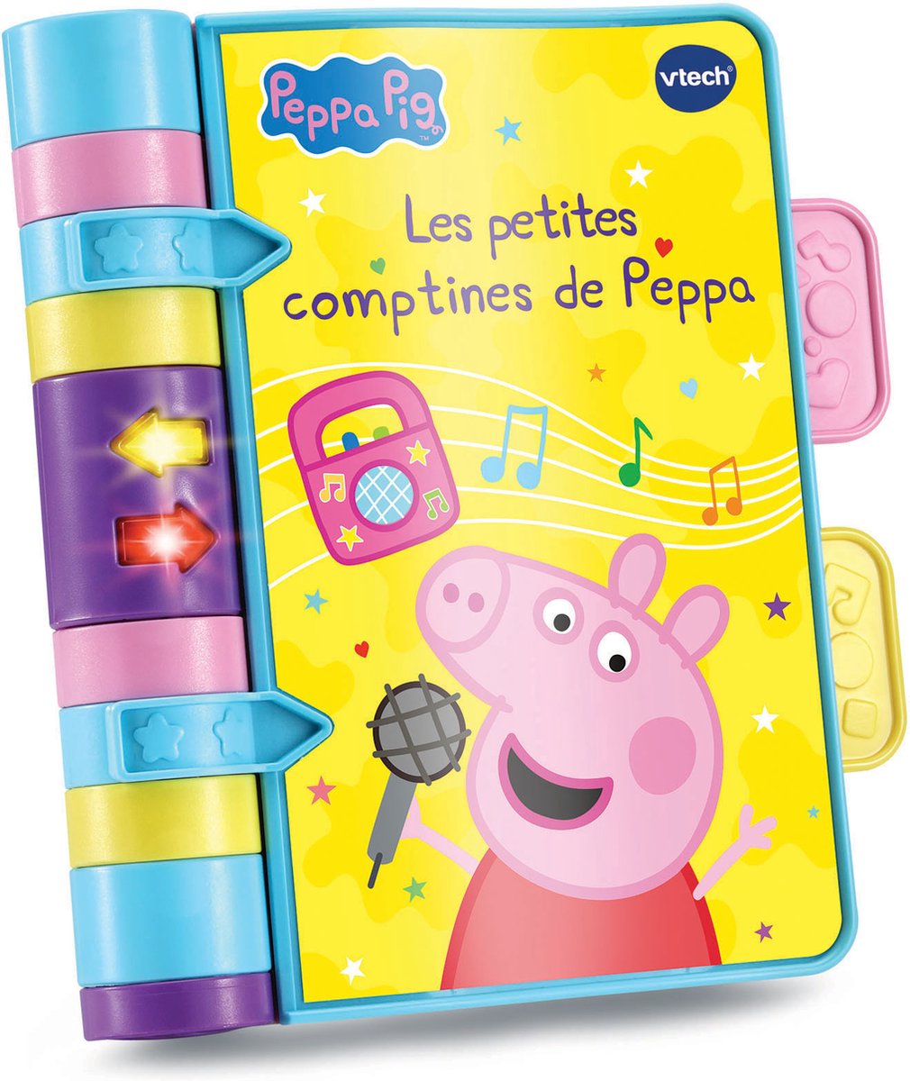 VTech Jouets Educatifs Licence PEPPA - LES PETITES COMPTINES, 0,5 jaar, Batterijen vereist, AAA, Kunststof, Meerkleurig