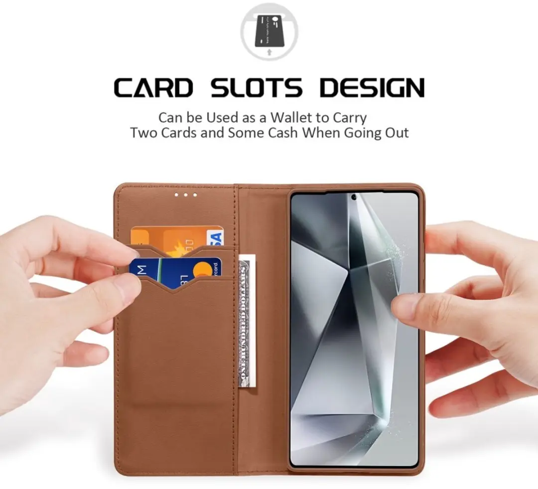 Dux Ducis Hivo Hoesje Samsung Galaxy S25 Ultra - Bruin