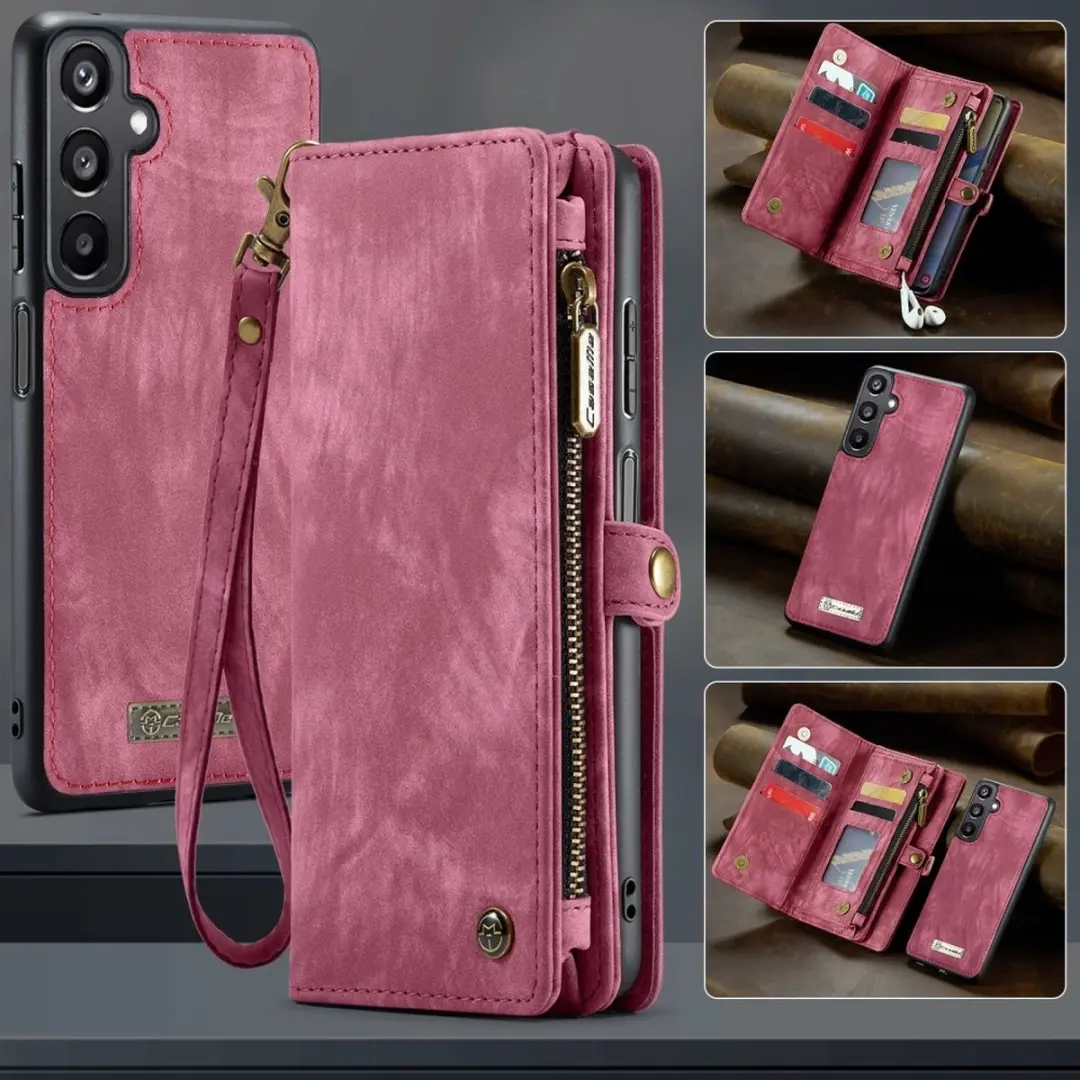 Caseme 008 Hoesje Samsung Galaxy A16 - 2-in-1 Book Case & Portemonnee - 8 Pasjes - Pink