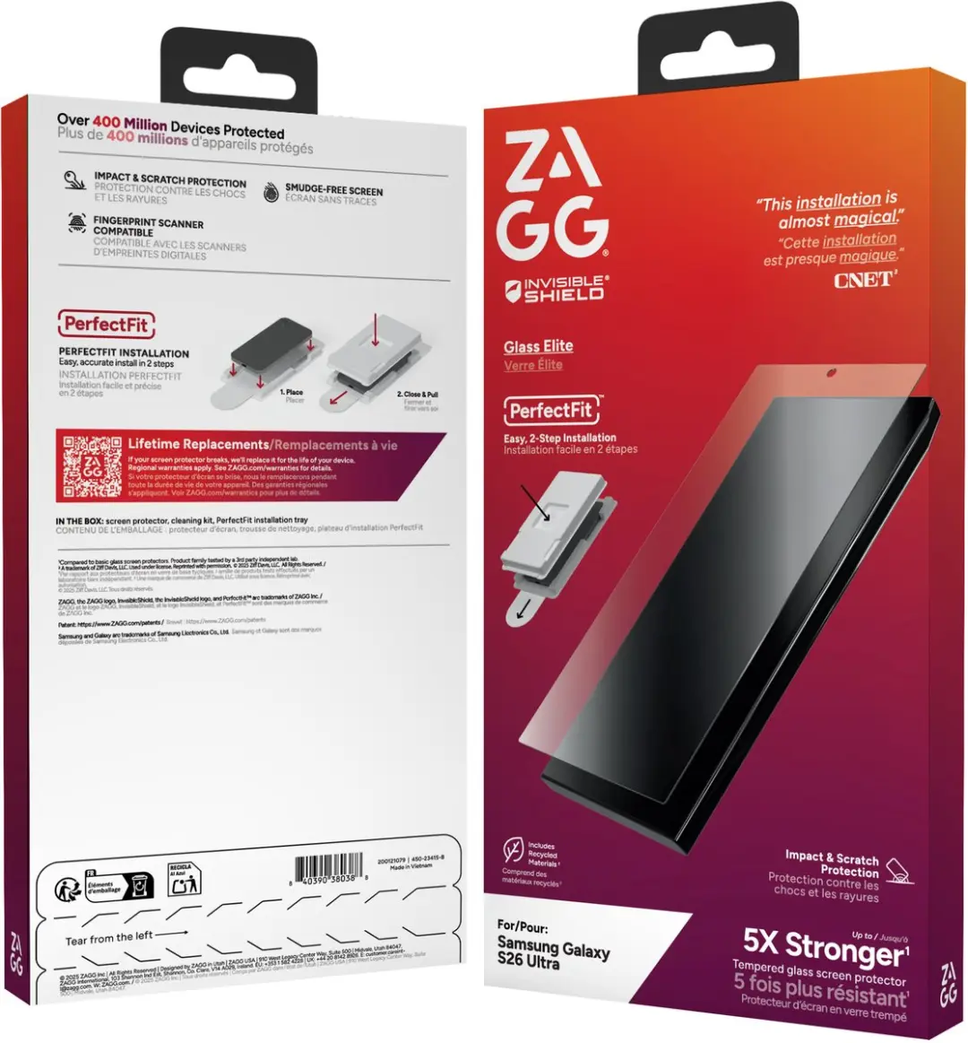 ZAGG InvisibleShield Glass Elite 200121079 - Schermbeschermer Samsung Galaxy S26 Ultra
