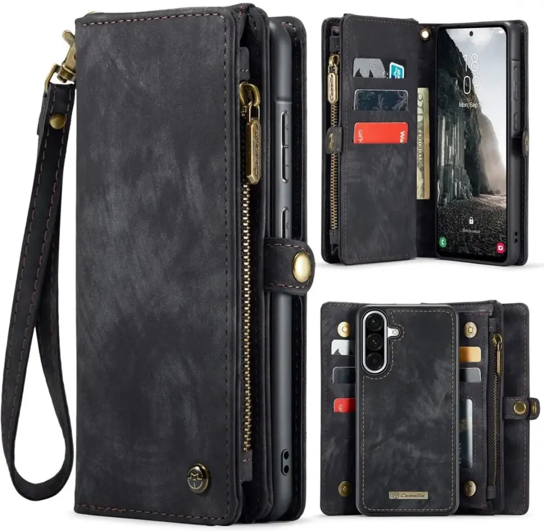 Caseme 008 Book Case Back Cover Samsung Galaxy A56 - Portemonnee - Zwart