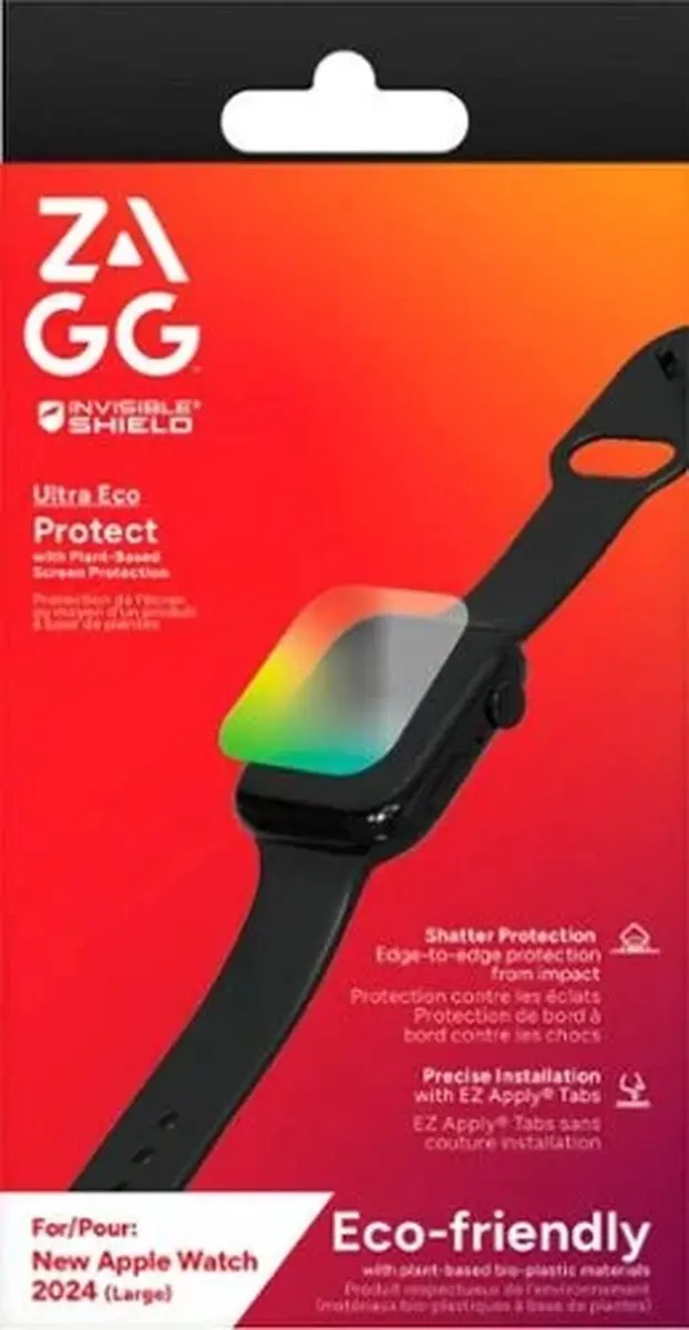 ZAGG InvisibleShield Ultra Eco Apple Watch 10 46mm Screenprotector - Transparant