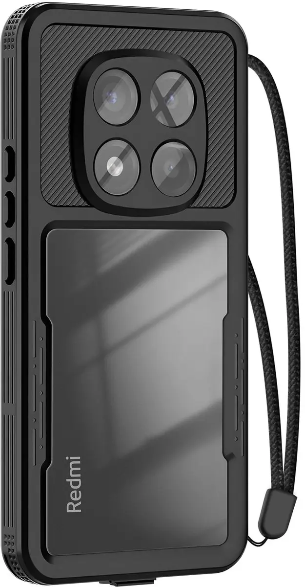Redpepper Waterdicht Hoesje Redmi Note 14 Pro 5G IP68 - 2m - Zwart