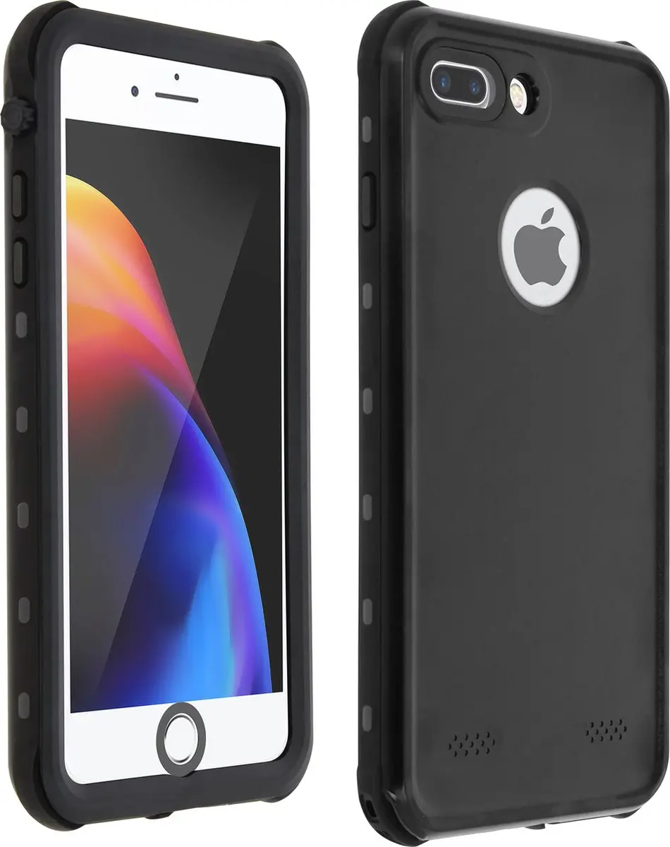 Redpepper Hoesje iPhone 8 Plus Waterdicht - Zwart