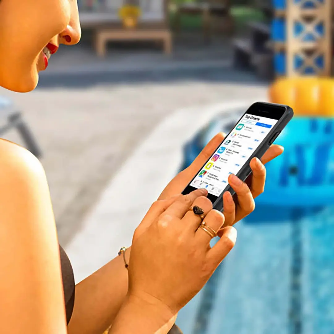 Redpepper Hoesje iPhone 8 Plus Waterdicht - Zwart