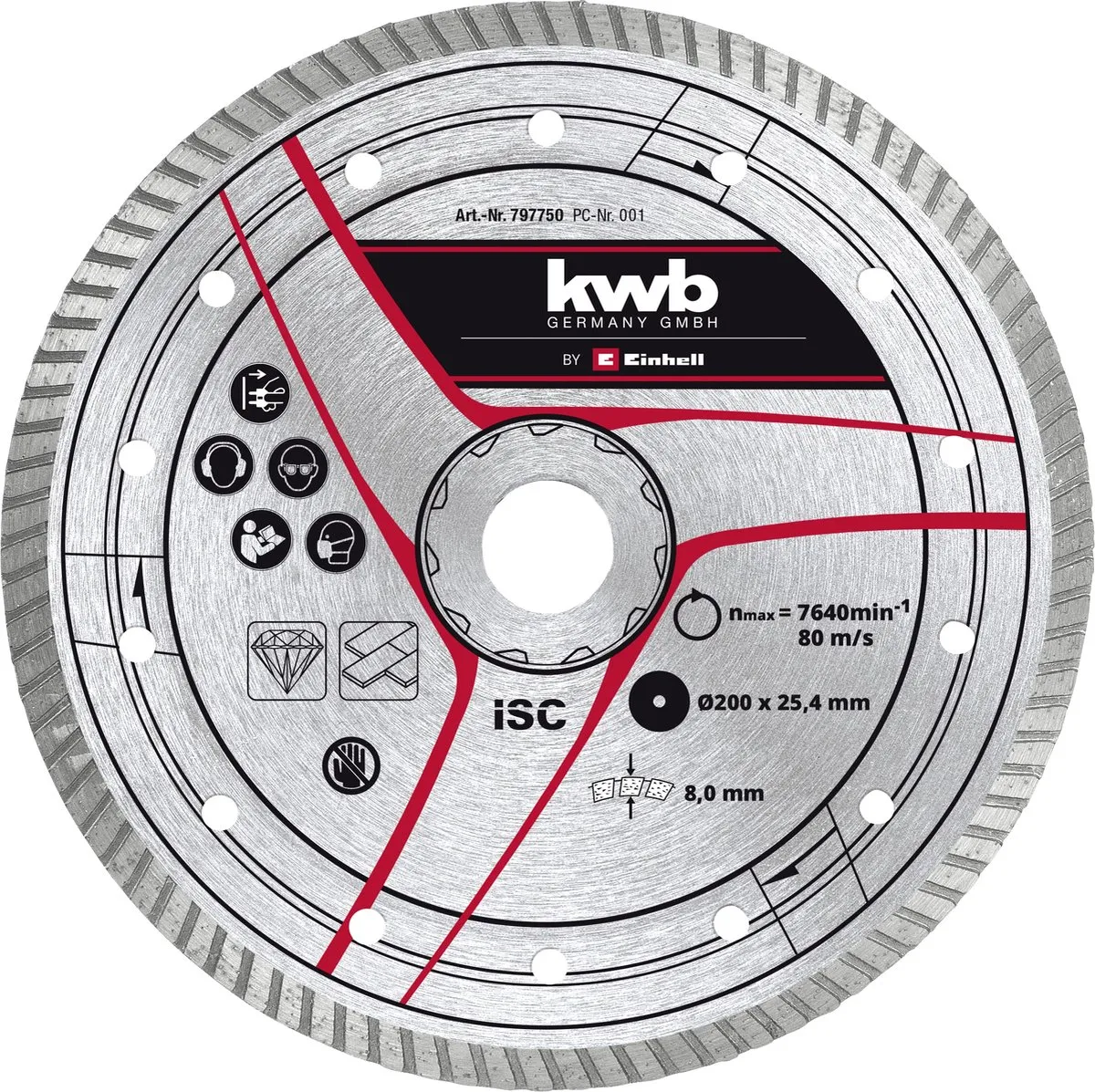 Einhell Turbo Diamantsnijschijf 200x25,4mm