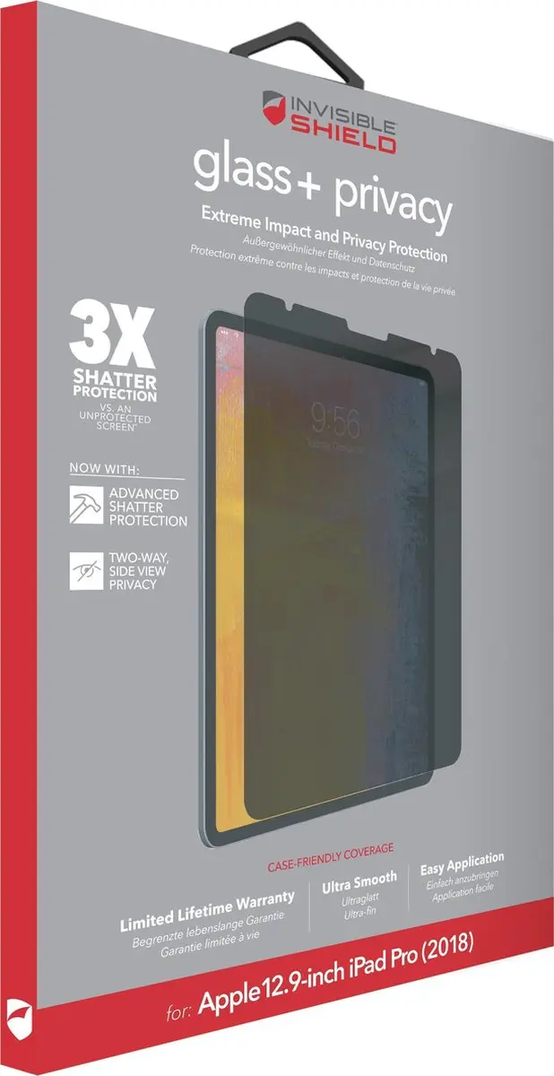 ZAGG Glass+ Privacy Apple 848467093148 - iPad Pro 12.9 (2015) - Transparant