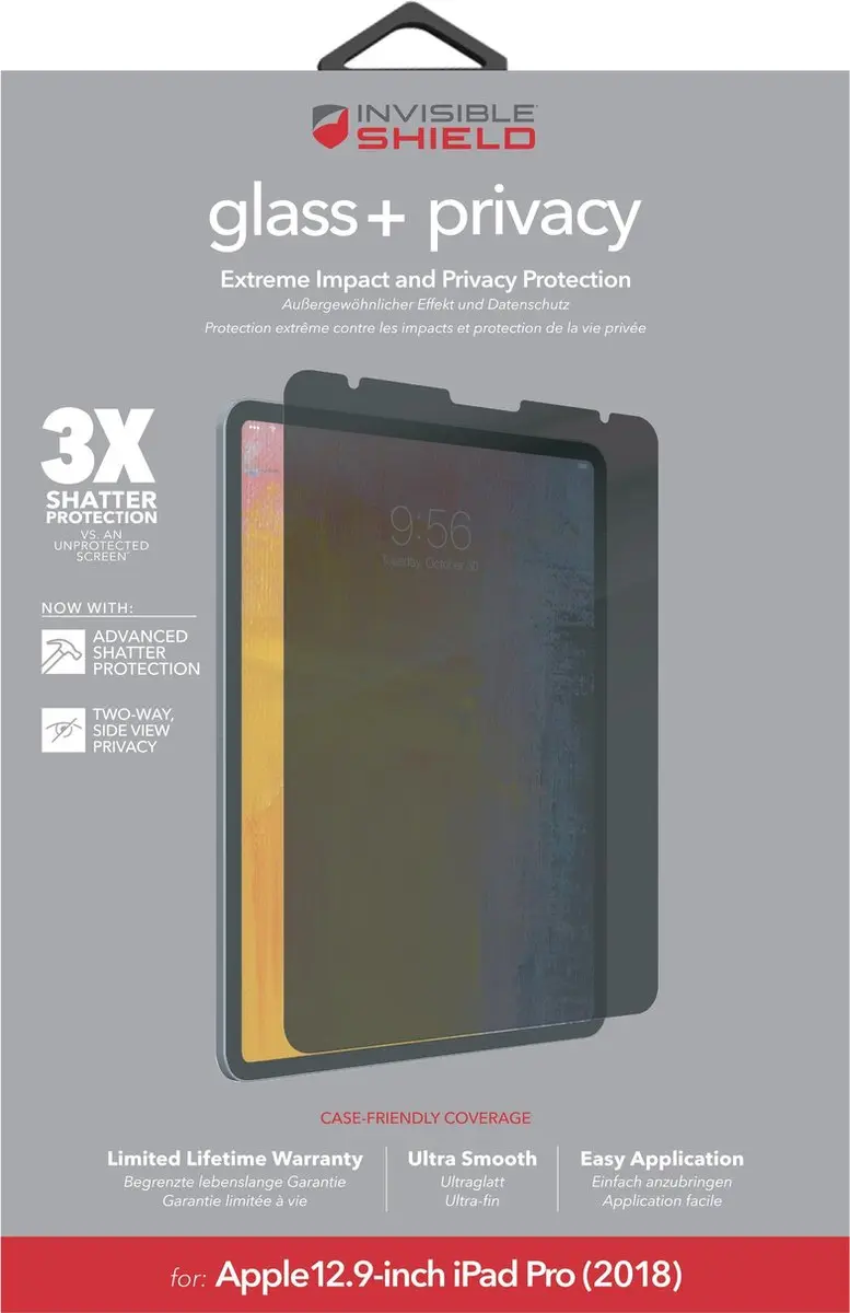 ZAGG Glass+ Privacy Apple 848467093148 - iPad Pro 12.9 (2015) - Transparant