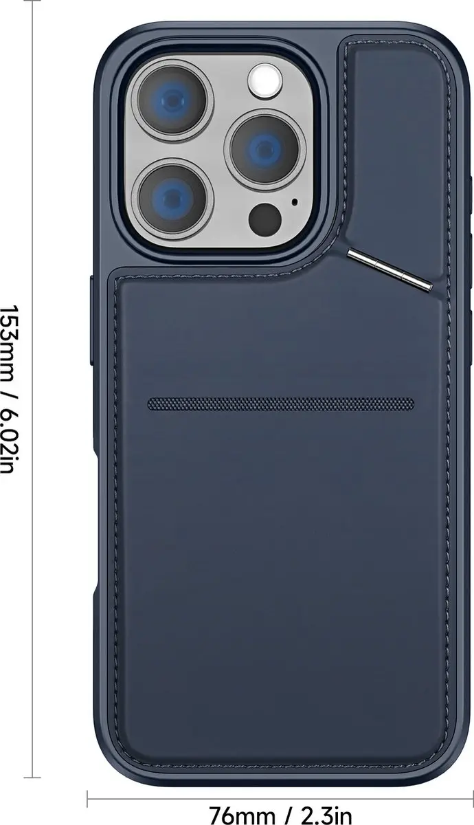 Dux Ducis Rafi Series Hoesje iPhone 16 Pro - Donker Blauw