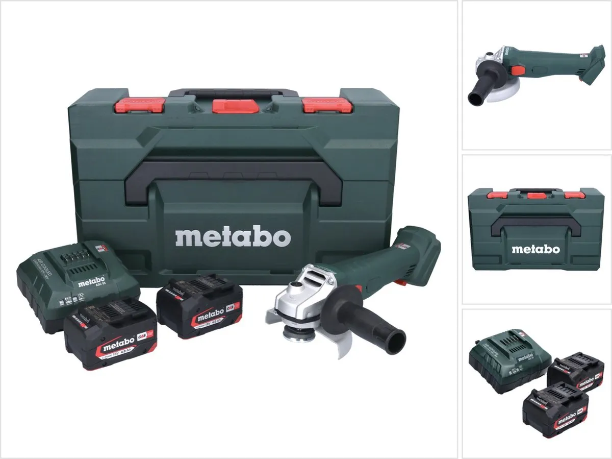 Metabo Accu Haakse Slijper W 18 7-125 - 2x Accu