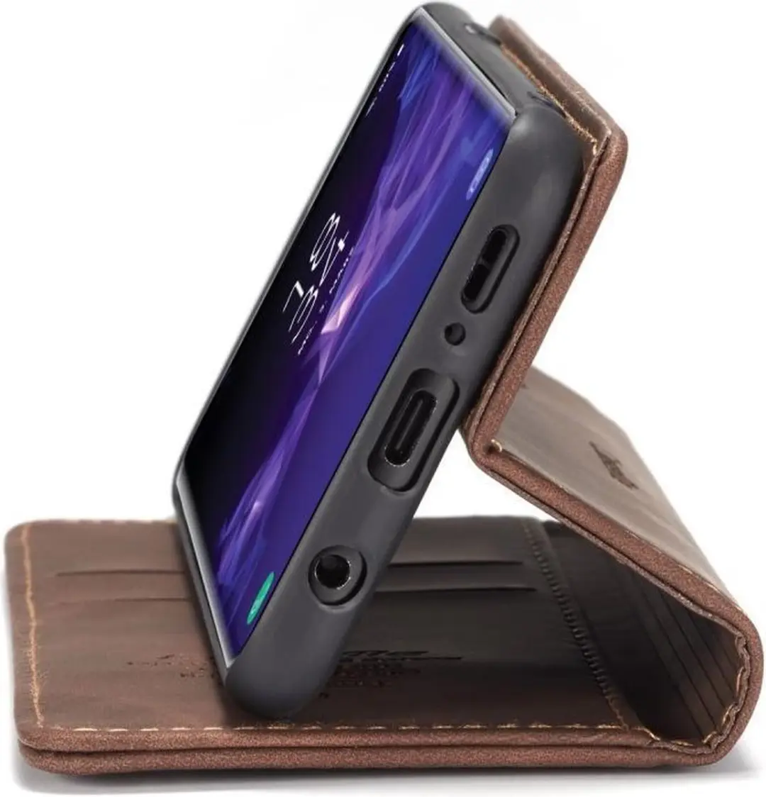 Caseme Book Case Donkerbruin - Samsung Galaxy S9