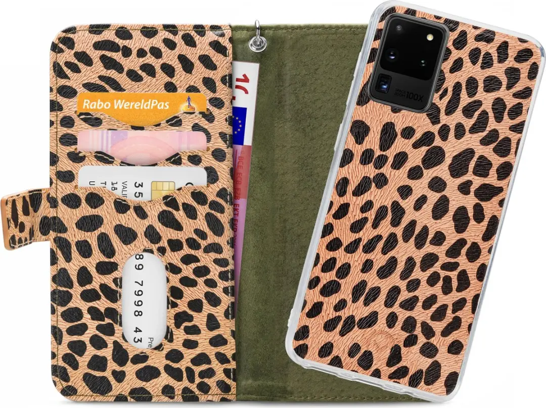 Mobilize Samsung Galaxy S20 Ultra Luipaard Hoesje Groen - 4 Pasjes - afbeelding 6 van 6