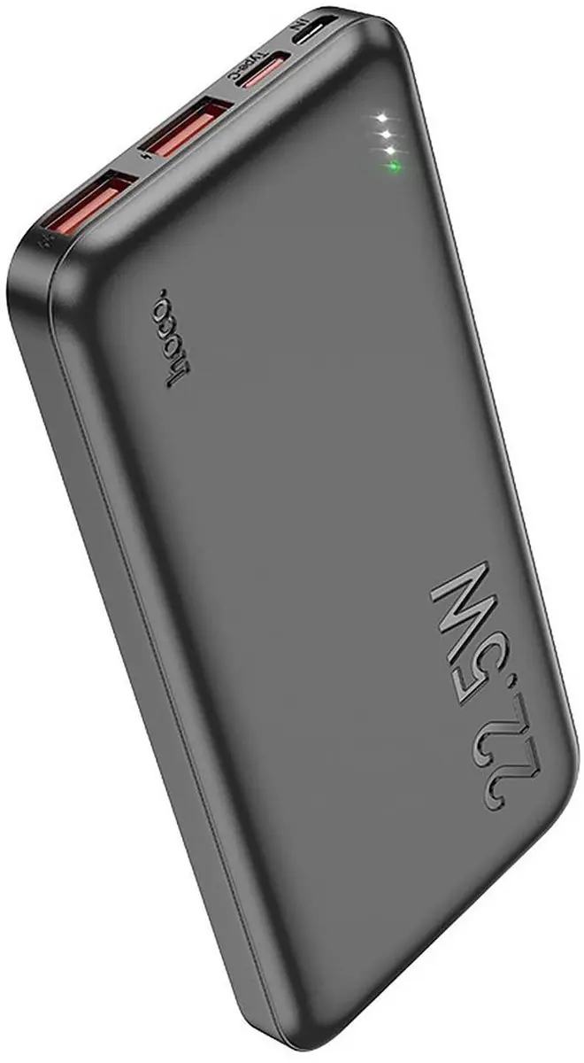Hoco Powerbank J101 10.000mAh - 2x Opladen - 22.5W PD/Quick Charge - Zwart