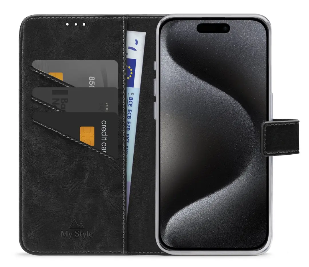 My Style MSFWLT1512 Telefoonhoesje iPhone 15 Pro - Zwart - afbeelding 6 van 6