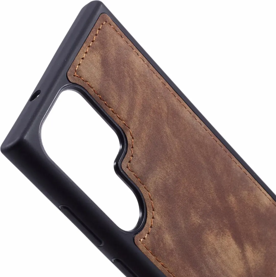 Caseme Hoesje Samsung Galaxy S23 Ultra - 8 Pasjes - Bruin