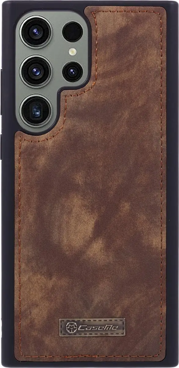 Caseme Hoesje Samsung Galaxy S23 Ultra - 8 Pasjes - Bruin