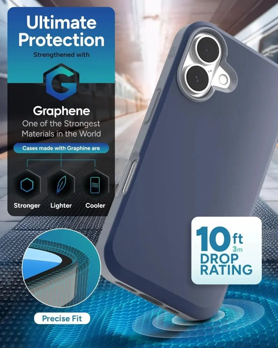 ZAGG SoHo Snap Mag iPhone 16 Hoesje - Blauw - 702315226 - afbeelding 6 van 6