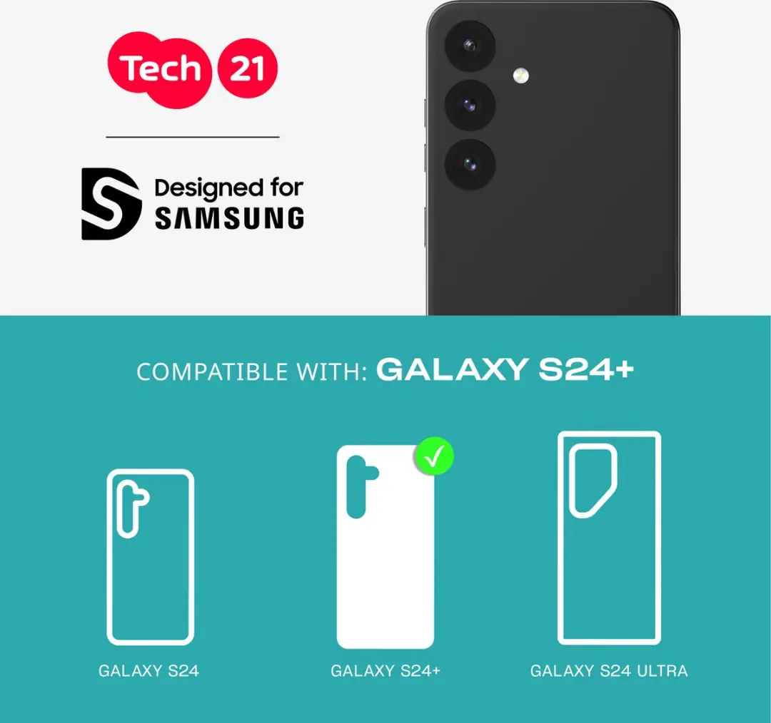 Tech21 Evo Lite T21-10664 Samsung Galaxy S24 Plus Hoesje - Mat Transparant