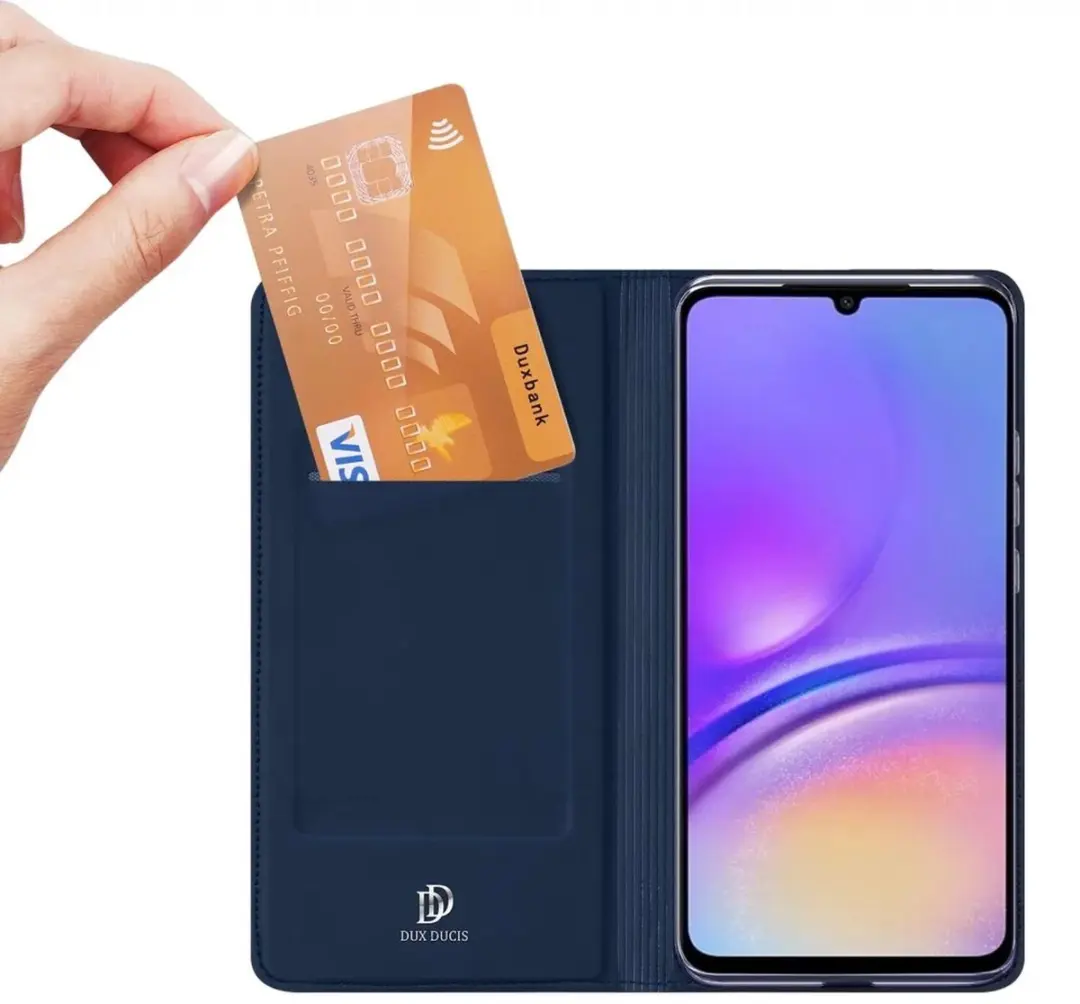 Dux Ducis Telefoonhoesje Samsung Galaxy A05 - Blauw - 2 Pasjes