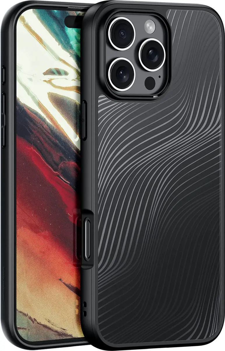 Dux Ducis Aimo Series iPhone 16 Pro Max Hoesje - Zwart