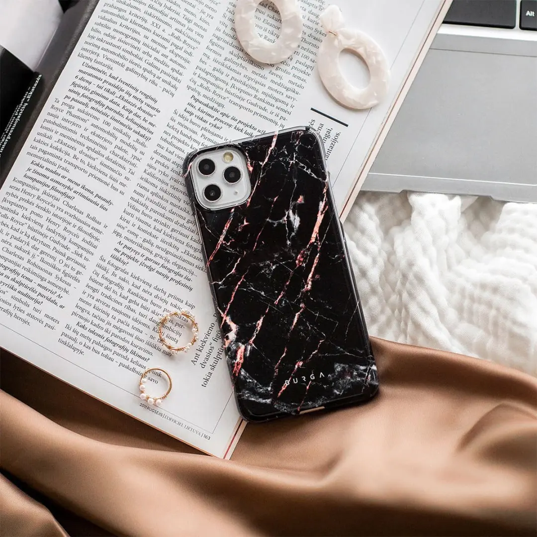 Burga Tough Case iPhone 15 Pro iP15P_TH_MB_30 - Rose/Goud Marble