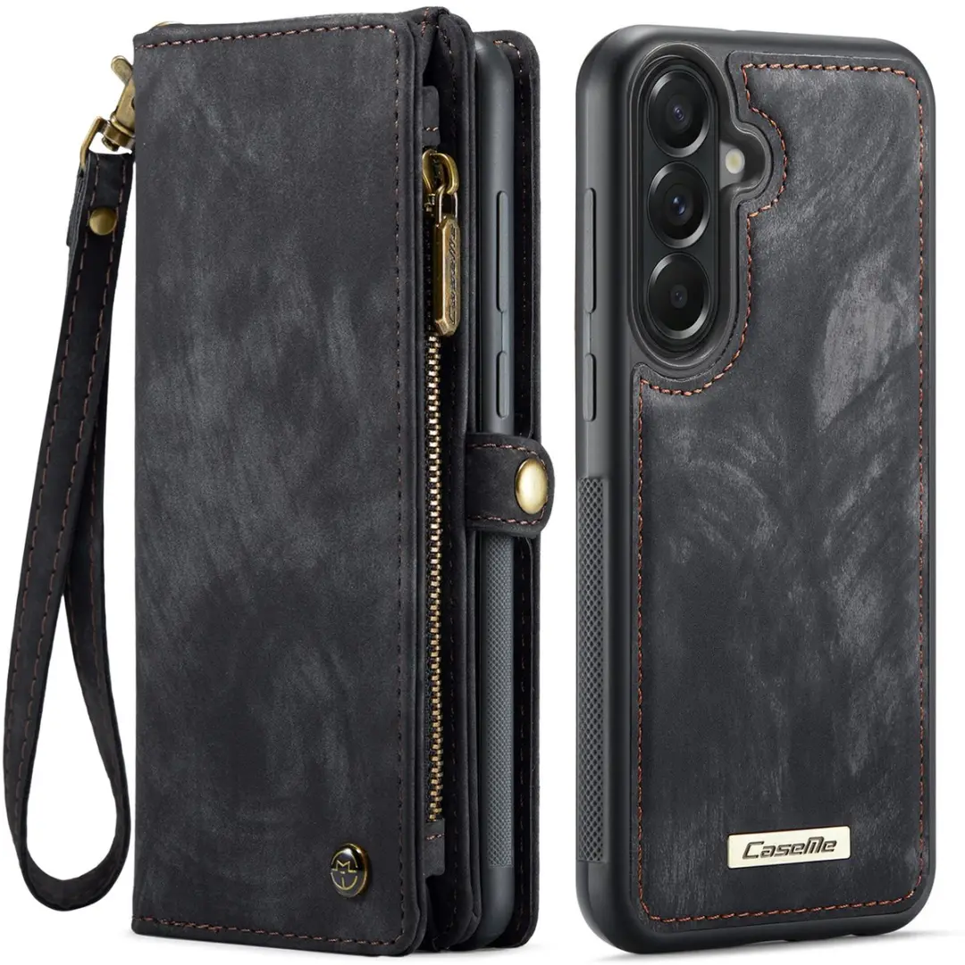 Caseme 008 Hoesje Samsung Galaxy A57 - 2-in-1 Book Case - 8 Pasjes - Zwart