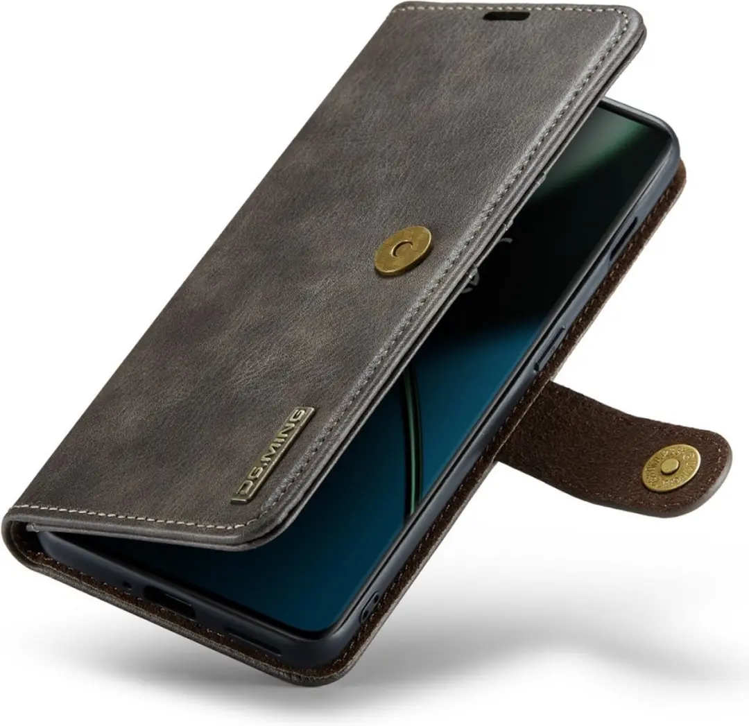 DG.MING OnePlus 11 Hoesje 2-in-1 Book Case Grijs - 3 Pasjes