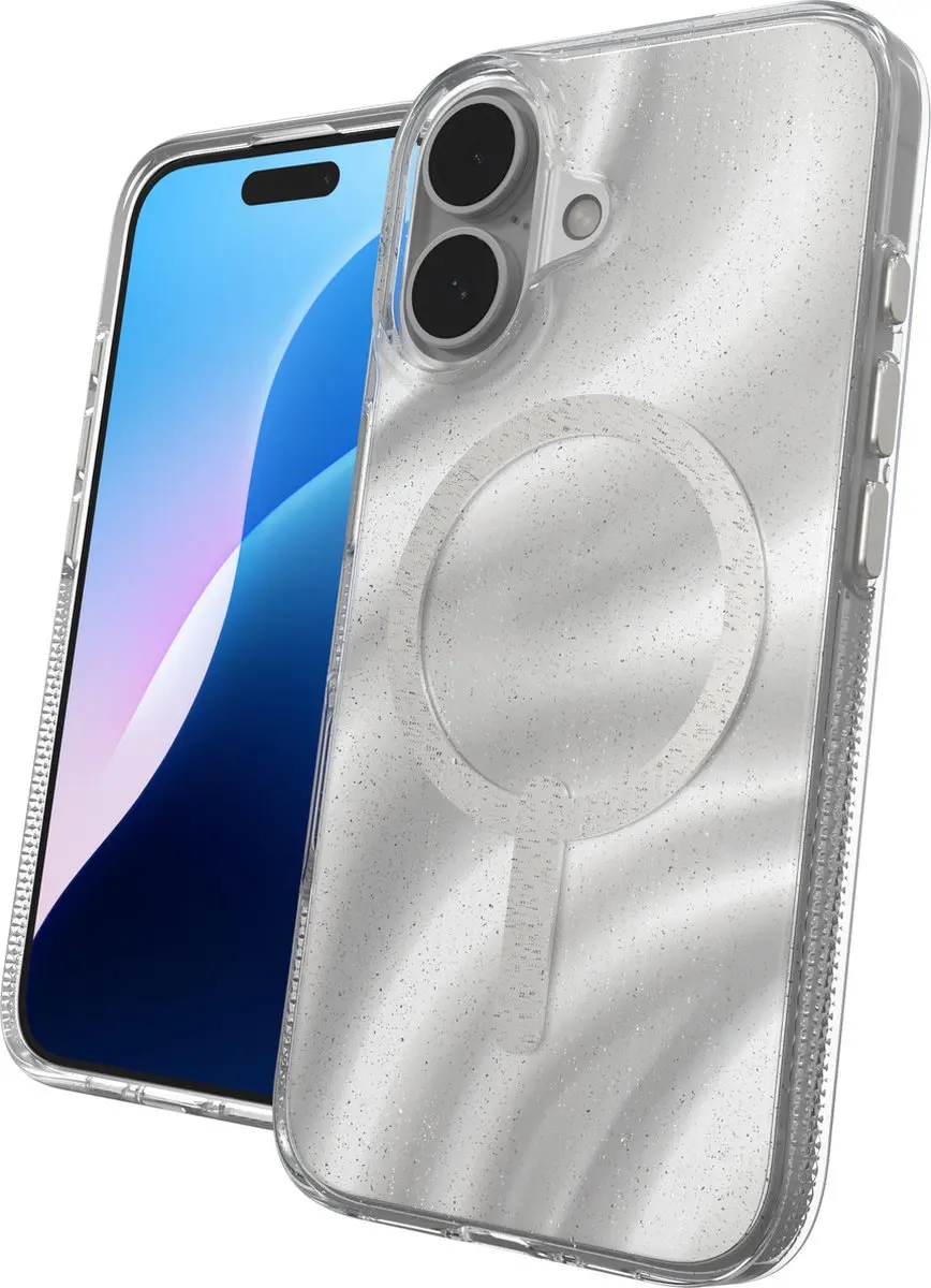 ZAGG Milan Snap Mag iPhone 16 Hoesje - Swirl Glitter - 702315118