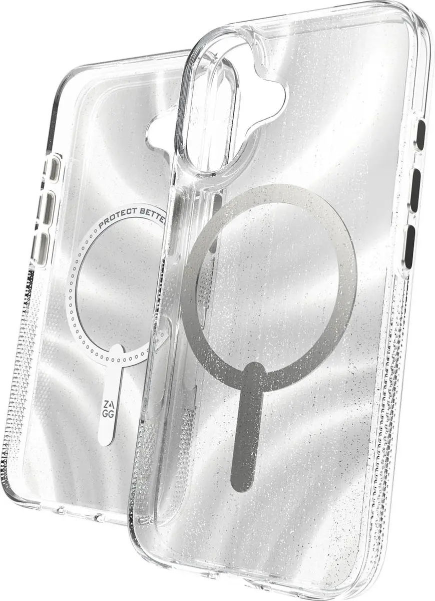 ZAGG Milan Snap Mag iPhone 16 Hoesje - Swirl Glitter - 702315118