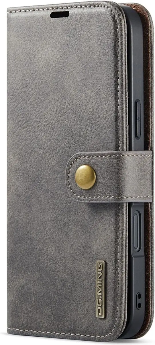 DG.MING iPhone 16 Plus Hoesje 2-in-1 Book Case Grijs
