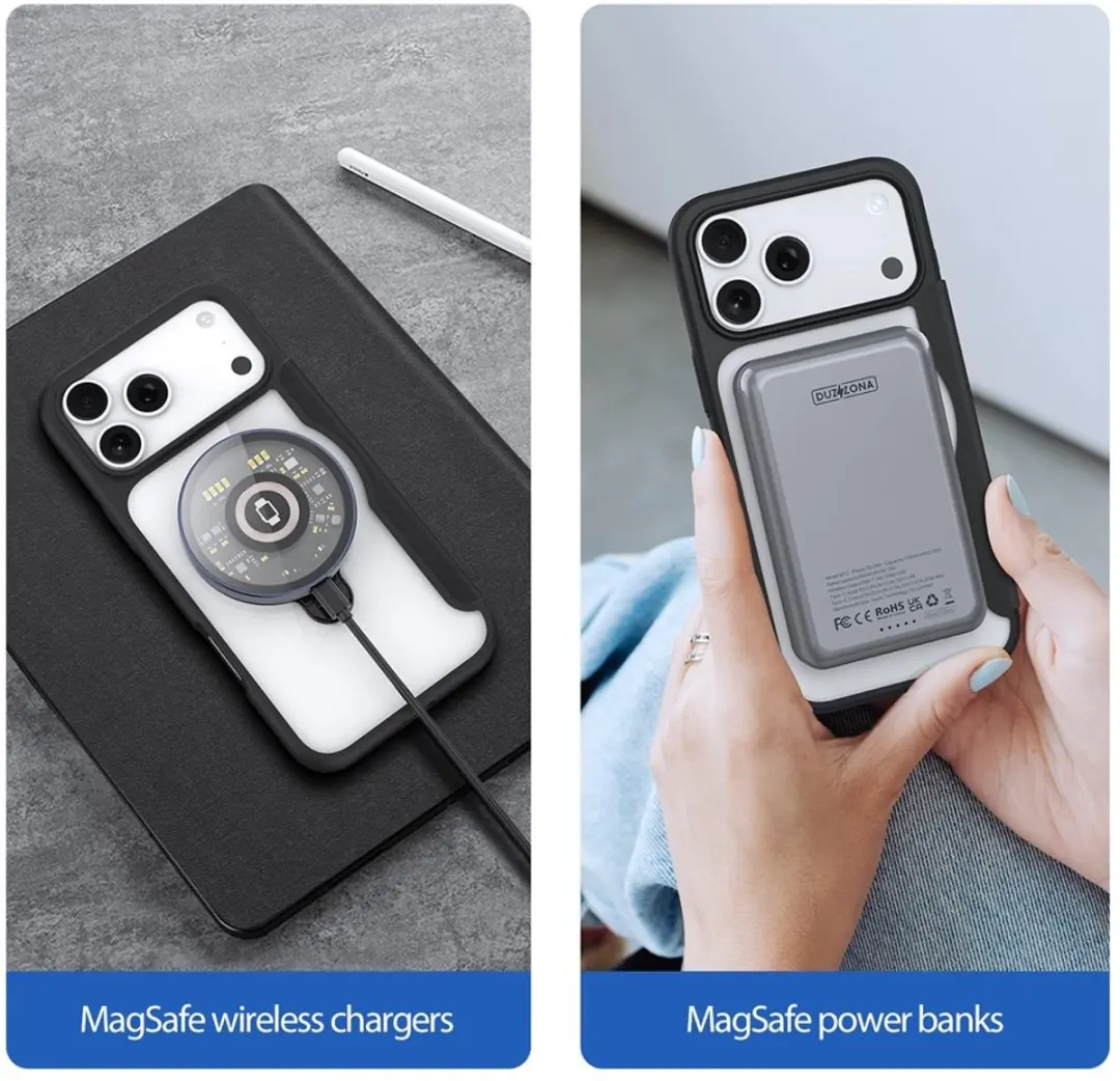 Dux Ducis iPhone 17 Pro Max Hoesje - Skin X Pro Series - MagSafe - 2 Pasjes - Zwart