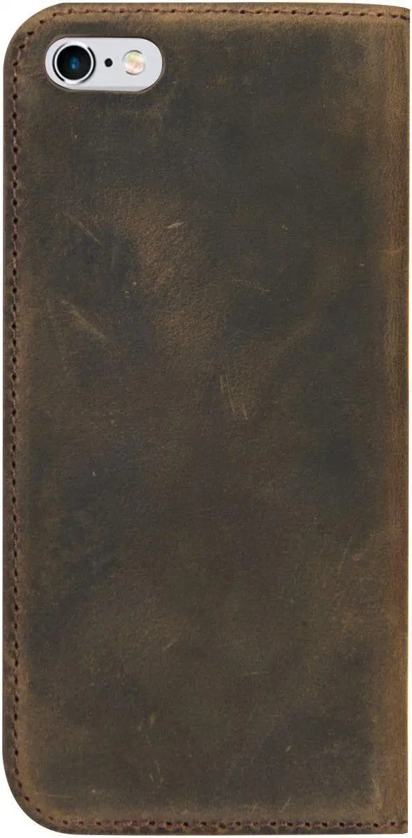 Senza iPhone 6/6s Book Case Raw Series BKLCS1012 - Donker Bruin