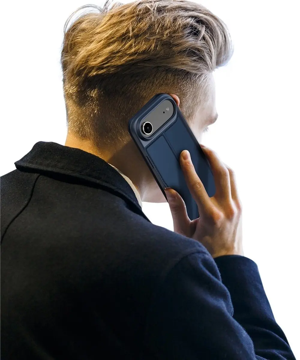 Dux Ducis iPhone 17 Air Hoesje Blauw - Slim Bookcase - afbeelding 6 van 6