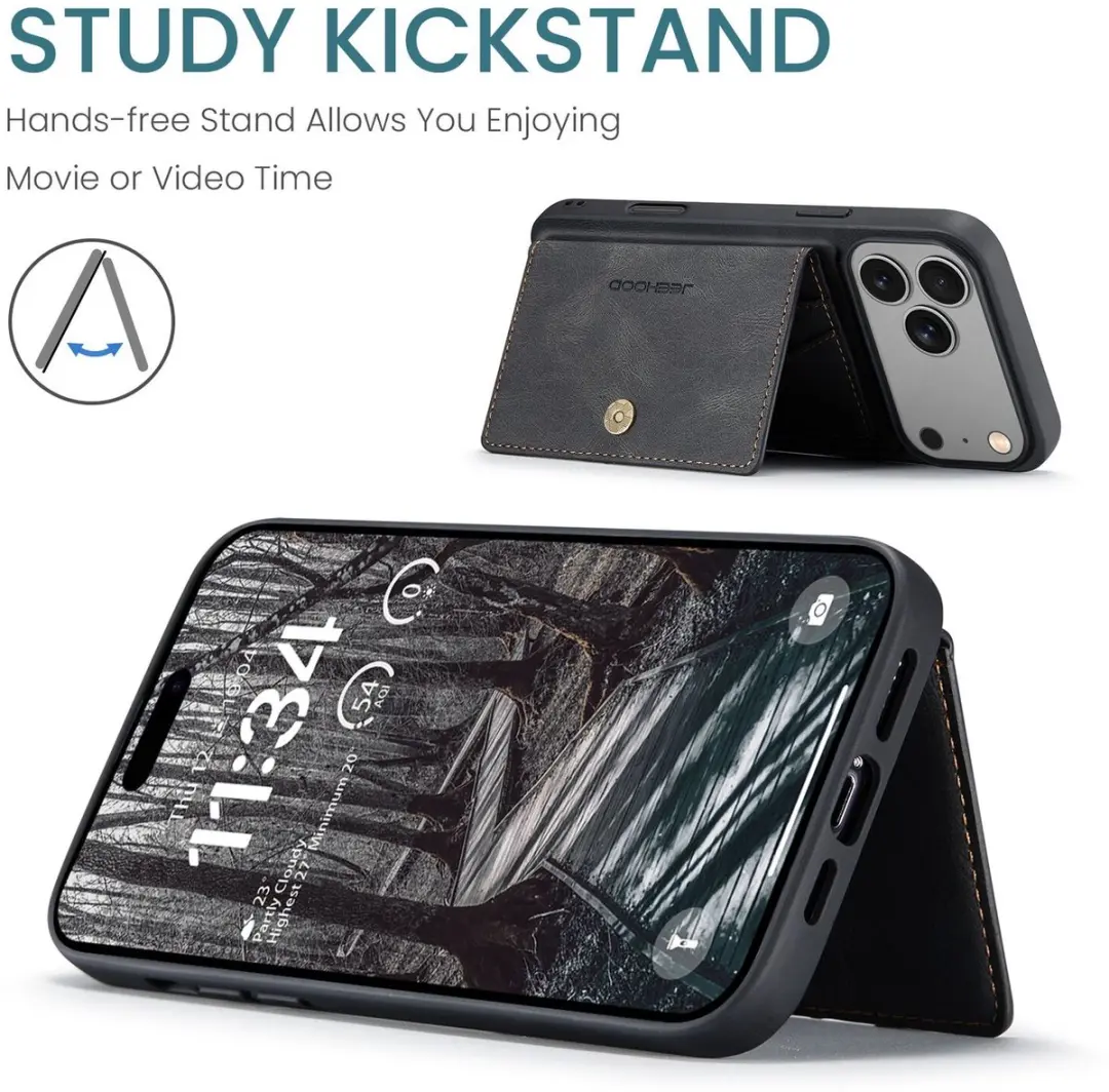 Caseme JH-01 Hoesje iPhone 17 Pro Max - 10 Pasjes - Zwart