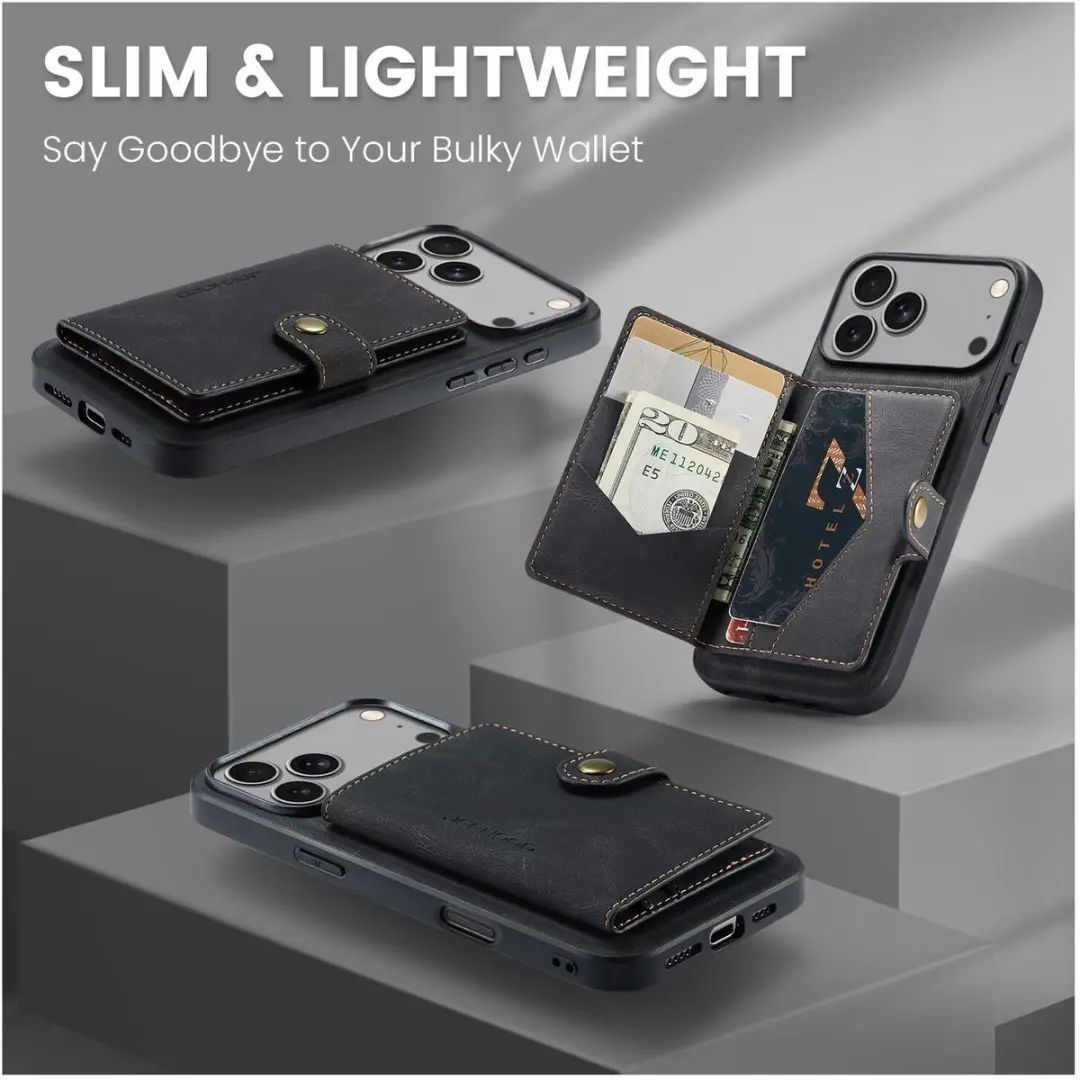 Caseme JH-01 Hoesje iPhone 17 Pro Max - 10 Pasjes - Zwart - afbeelding 6 van 6