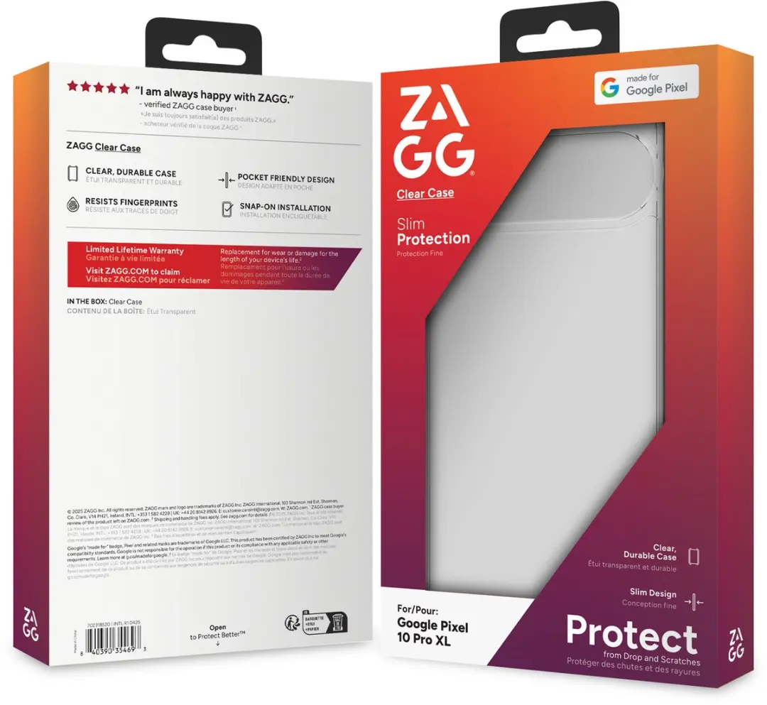 ZAGG Clear Case 702318520 Hoesje - Transparant - Google Pixel 10 Pro XL