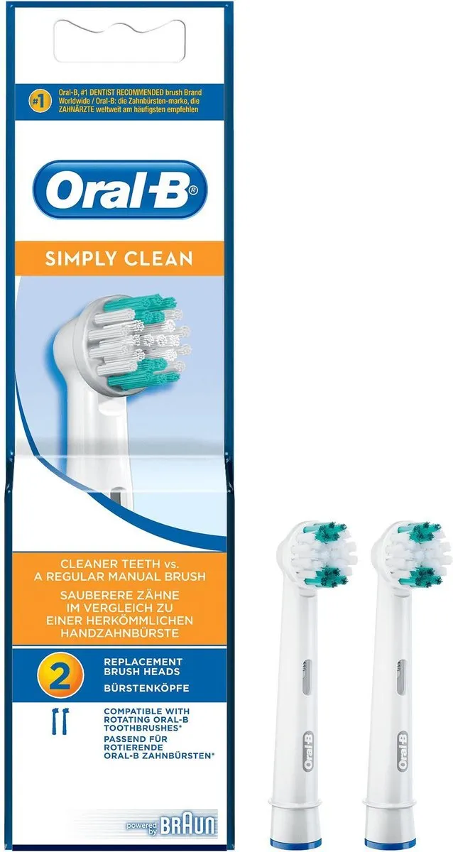 Oral-B Simply Clean Opzetborstels 2 Stuks